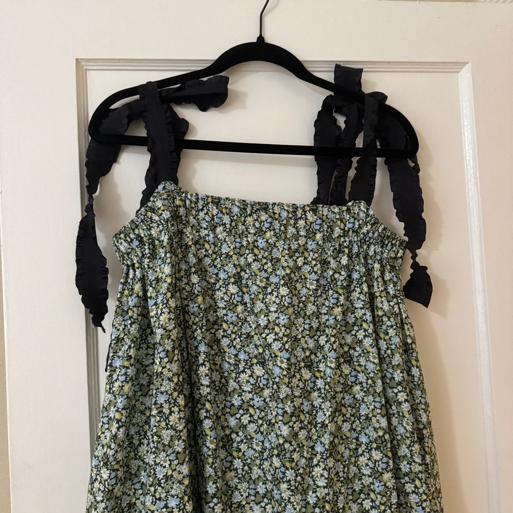 Marysia Floral Scalloped Midi Dress NWT